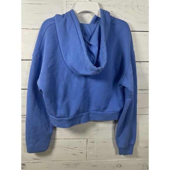 Under Armour Women’s Cropped Full Zip Hoodie Blue Size S Loose Fit - Picture 5 of 5